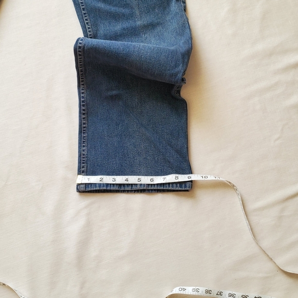 NWT Tahari Indigo Straight Leg, Medium Rise Ribbon Waist Jeans Size 12 M8DU2204 - Picture 6 of 12